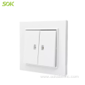 2 gang Light Switch with LED Indicator